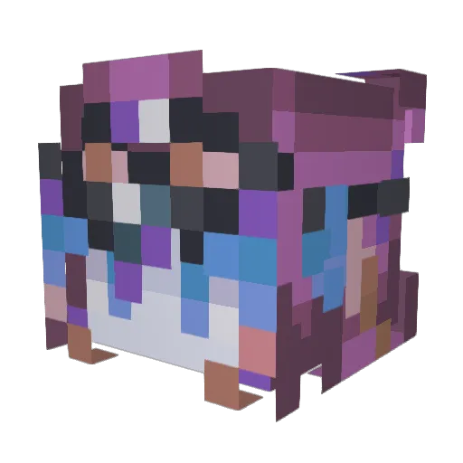 SpookyCreeperMan Minecraft avatar head, 3D render