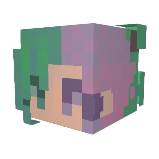 SpookyD000 Minecraft avatar head, 3D render