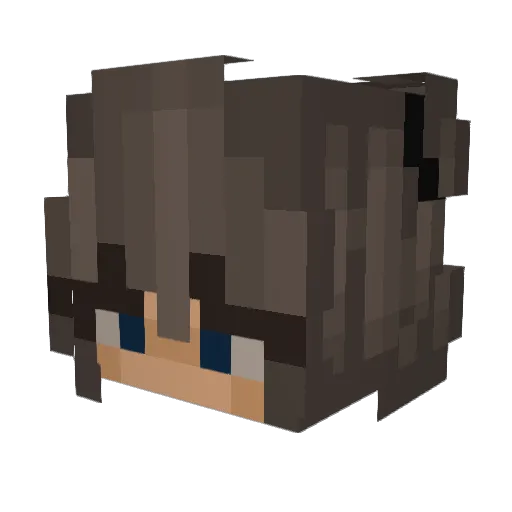 SpookyDana Minecraft avatar head, 3D render