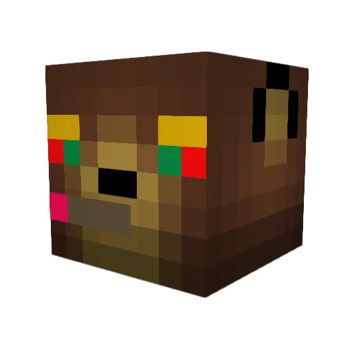 SpookyDishWasher Minecraft avatar head, 3D render