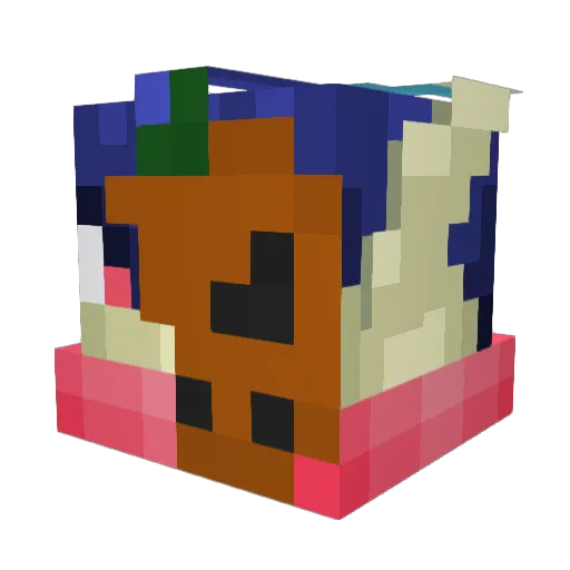 SpookyGreninja Minecraft avatar head, 3D render
