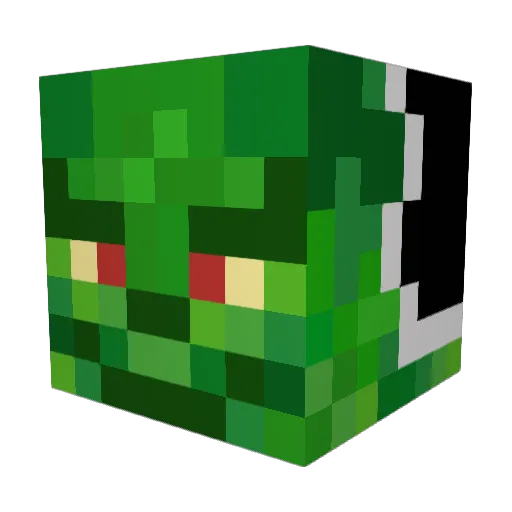 SpookyGrinch Minecraft avatar head, 3D render