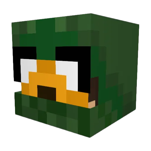SpookyKabooky Minecraft avatar head, 3D render