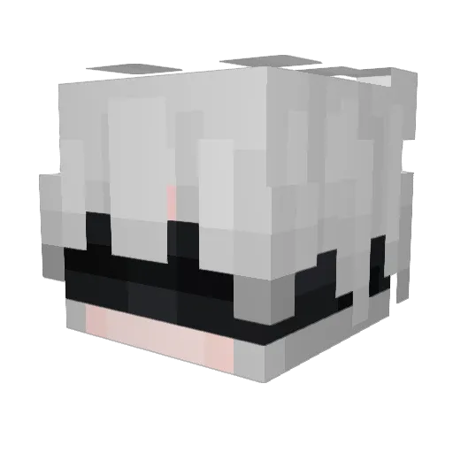 SpookyKaevs Minecraft avatar head, 3D render
