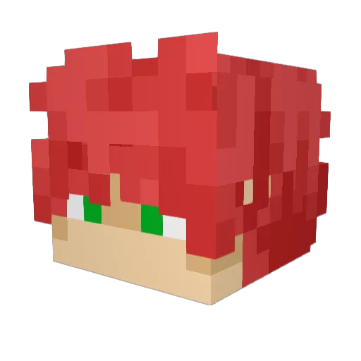 SpookyLadRadix Minecraft avatar head, 3D render