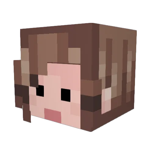 SpookyMelon Minecraft avatar head, 3D render
