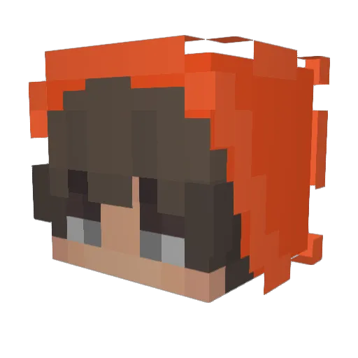 SpookyNeo Minecraft avatar head, 3D render