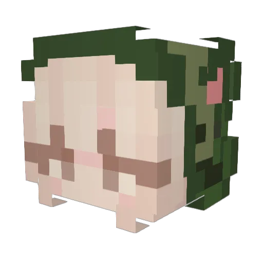 SpookyOcelot Minecraft avatar head, 3D render