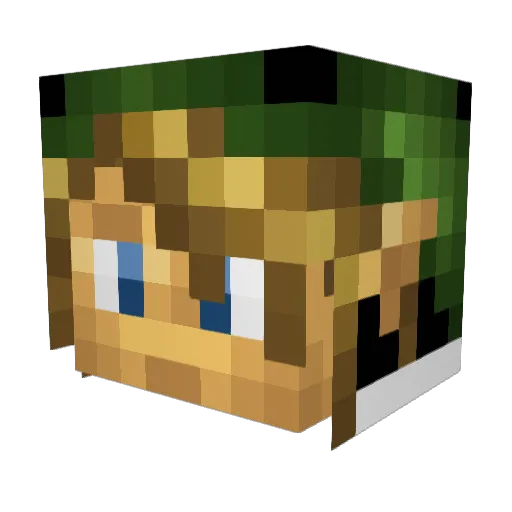 SpookyOoky Minecraft avatar head, 3D render