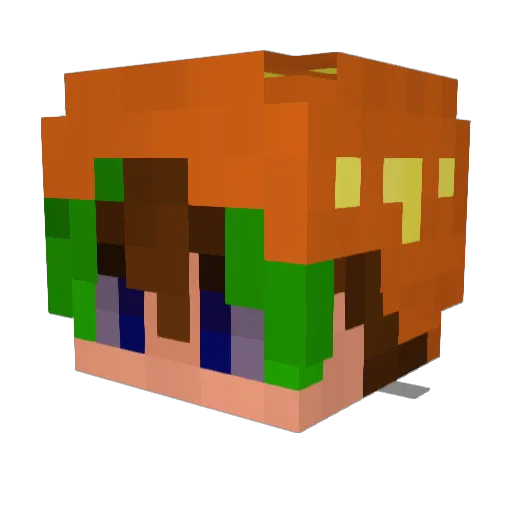 SpookyOrson Minecraft avatar head, 3D render