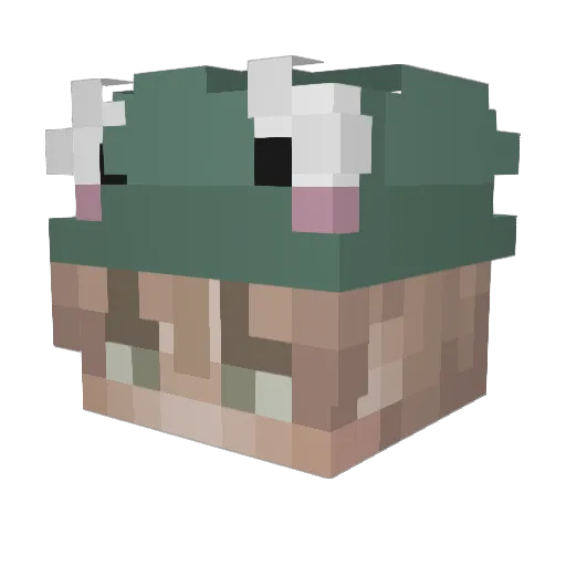 SpookySpam Minecraft avatar head, 3D render