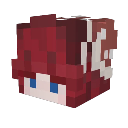 SpookySuns Minecraft avatar head, 3D render