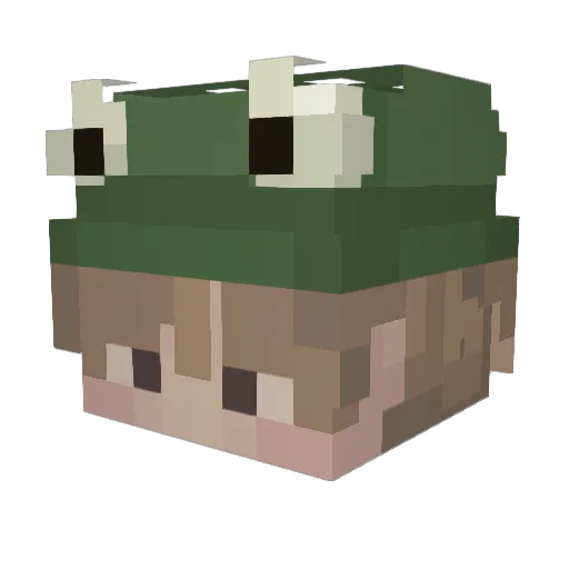 SpookyTripio Minecraft avatar head, 3D render