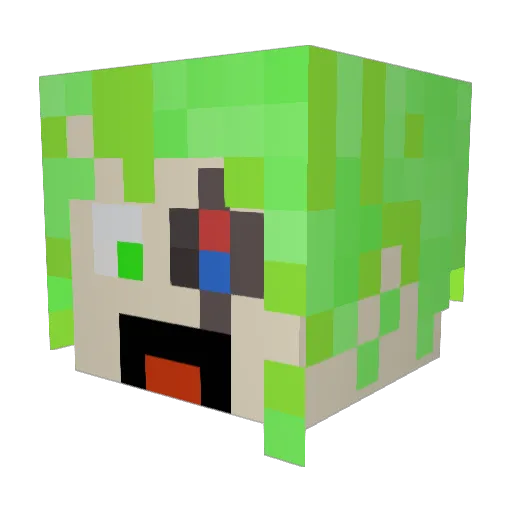 SpookyV9 Minecraft avatar head, 3D render