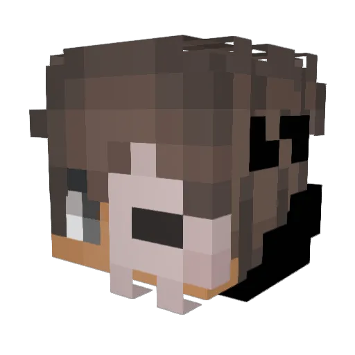 Spooky_03 Minecraft avatar head, 3D render
