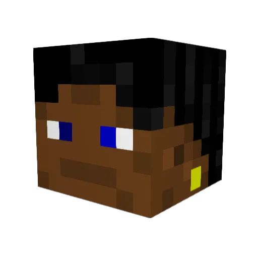 Spookyamawsome Minecraft avatar head, 3D render