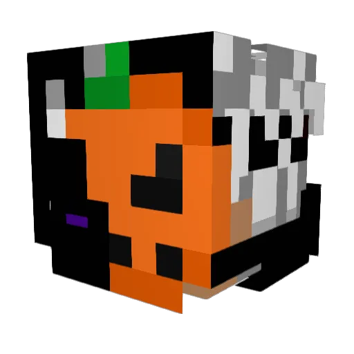 Spookyarrow Minecraft avatar head, 3D render