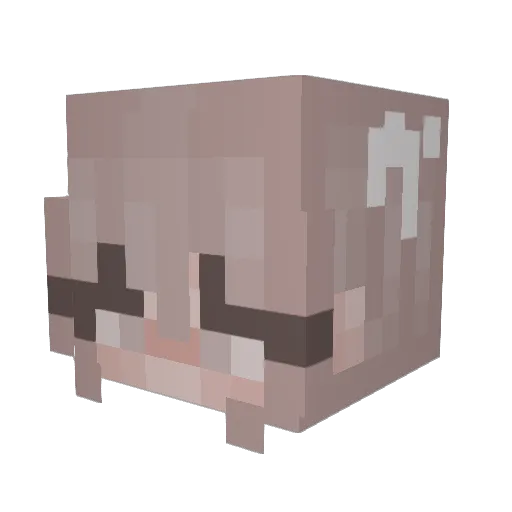 Spookyclover Minecraft avatar head, 3D render