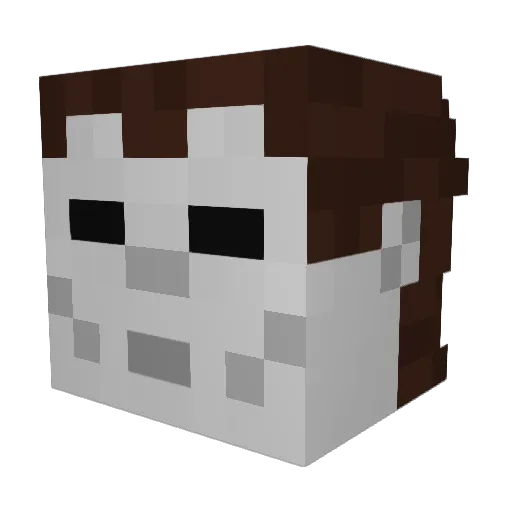 Spookylel Minecraft avatar head, 3D render