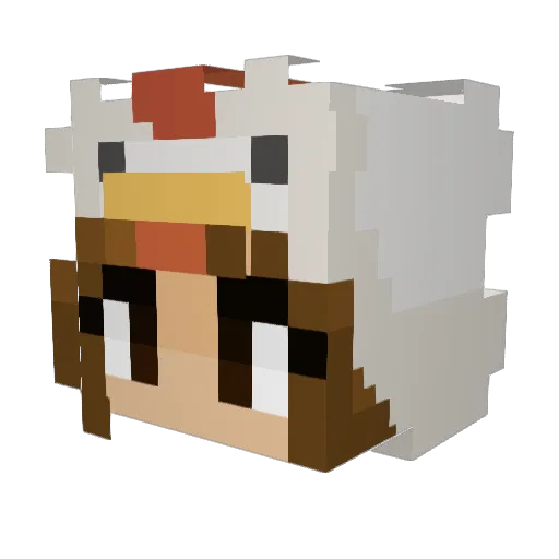 Spookypoo27 Minecraft avatar head, 3D render