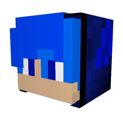 Spookywolf98 Minecraft avatar head, 3D render