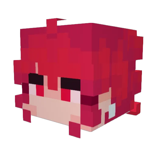 SpookyyBagels Minecraft avatar head, 3D render