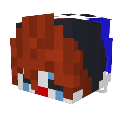 SpookyyEzRa Minecraft avatar head, 3D render