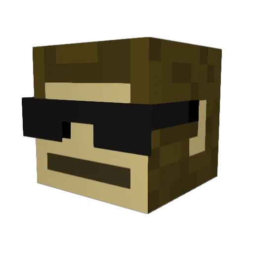 SpookzSammy Minecraft avatar head, 3D render