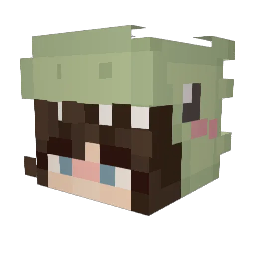 Spoon1010 Minecraft avatar head, 3D render