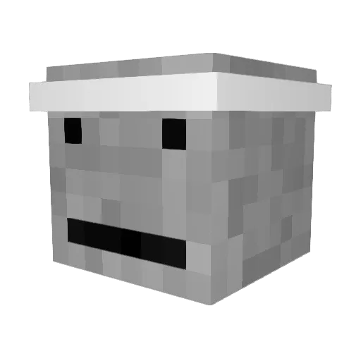 Spoon2_ Minecraft avatar head, 3D render