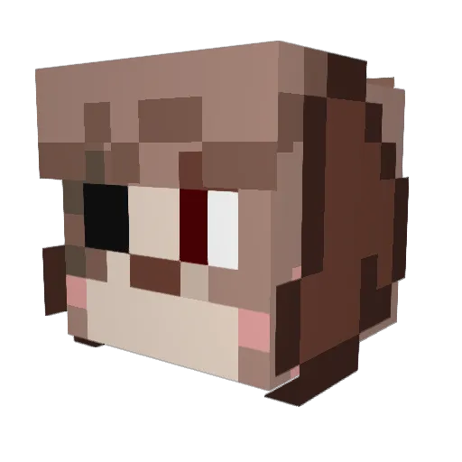 SpoonBoned Minecraft avatar head, 3D render