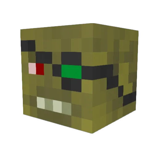 SpoonDab Minecraft avatar head, 3D render