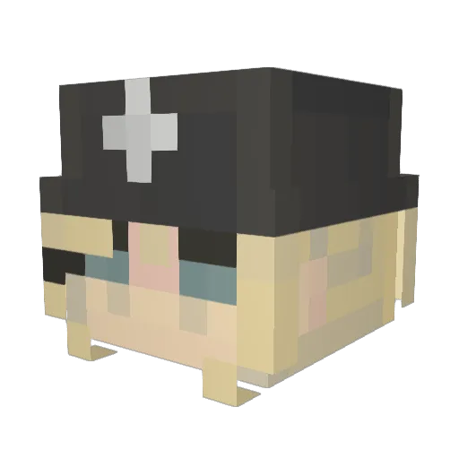 SpoonerCat Minecraft avatar head, 3D render