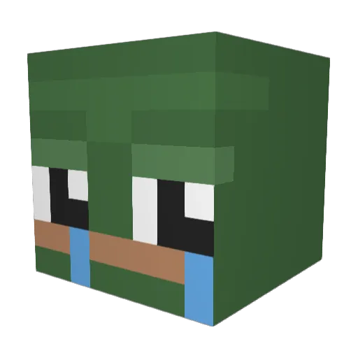 Spoonicuss Minecraft avatar head, 3D render