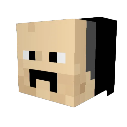 Spoonky Minecraft avatar head, 3D render