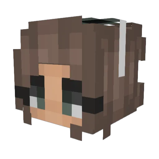Spoonstriker Minecraft avatar head, 3D render