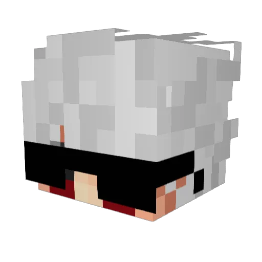 Spooooooky Minecraft avatar head, 3D render