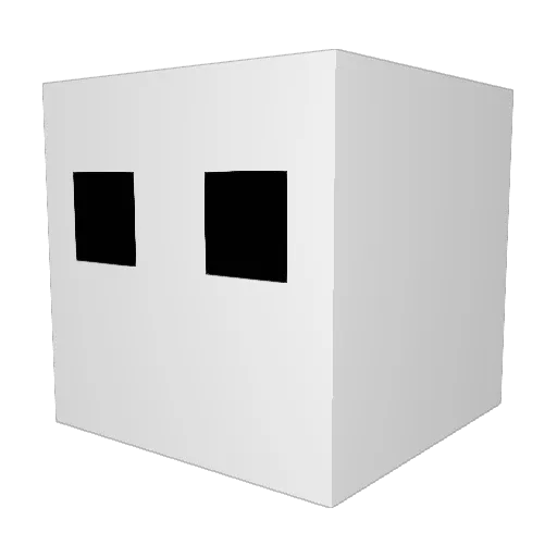 Spoooooook Minecraft avatar head, 3D render
