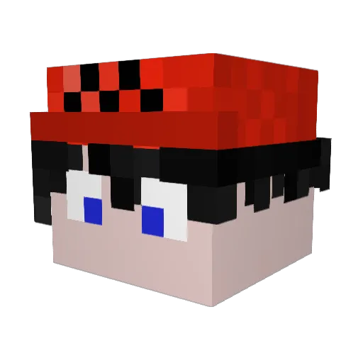 SpoopIsDead Minecraft avatar head, 3D render
