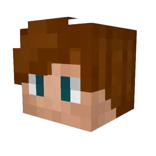 SpoopiPlays Minecraft avatar head, 3D render