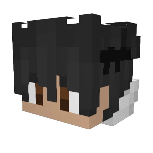 Spoopi_ Minecraft avatar head, 3D render