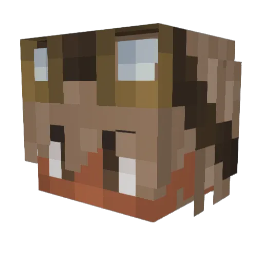 Spoopiii Minecraft avatar head, 3D render
