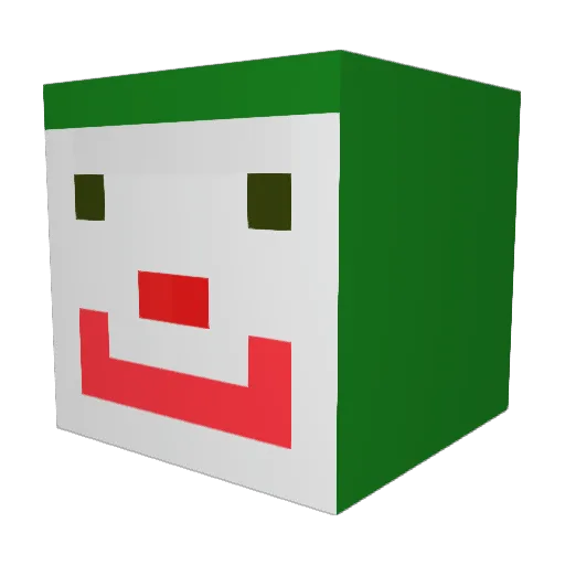 Spoopler Minecraft avatar head, 3D render