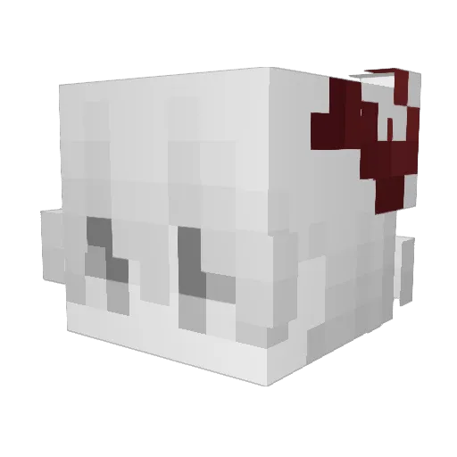 Spoops Minecraft avatar head, 3D render
