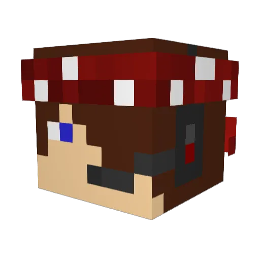 SpoopyM10 Minecraft avatar head, 3D render