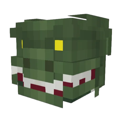 SpoopyReal Minecraft avatar head, 3D render