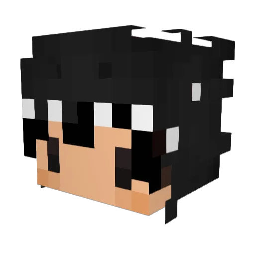 Spoot16 Minecraft avatar head, 3D render
