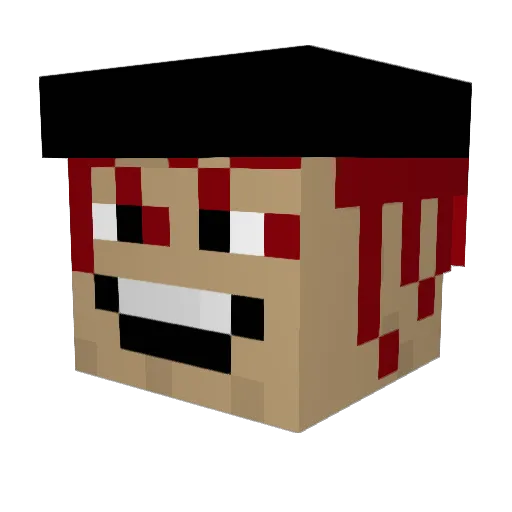 Spoozplay Minecraft avatar head, 3D render