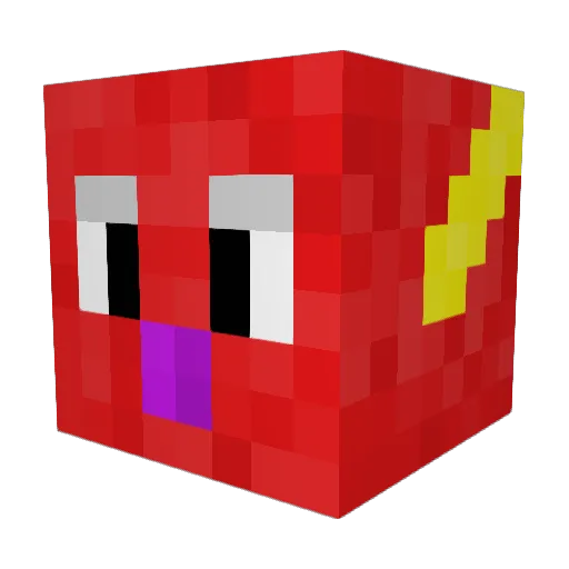 SporRepor Minecraft avatar head, 3D render