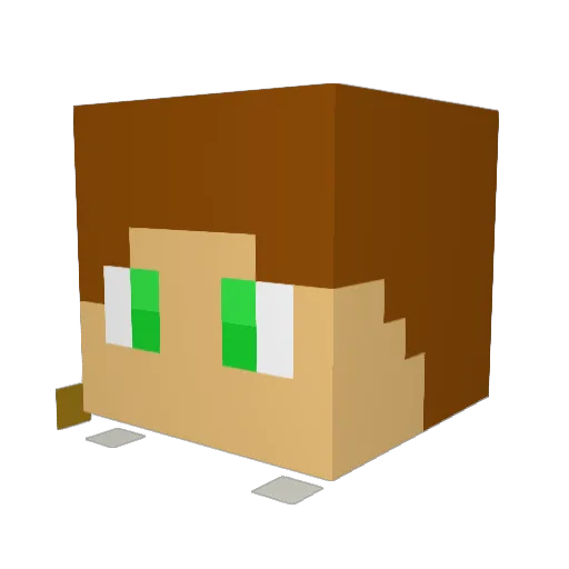 SporadicLive Minecraft avatar head, 3D render